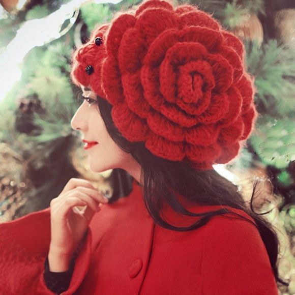 Rose Donna Floral Crochet Hat | Retro Vintage Style - Picture 5 of 6